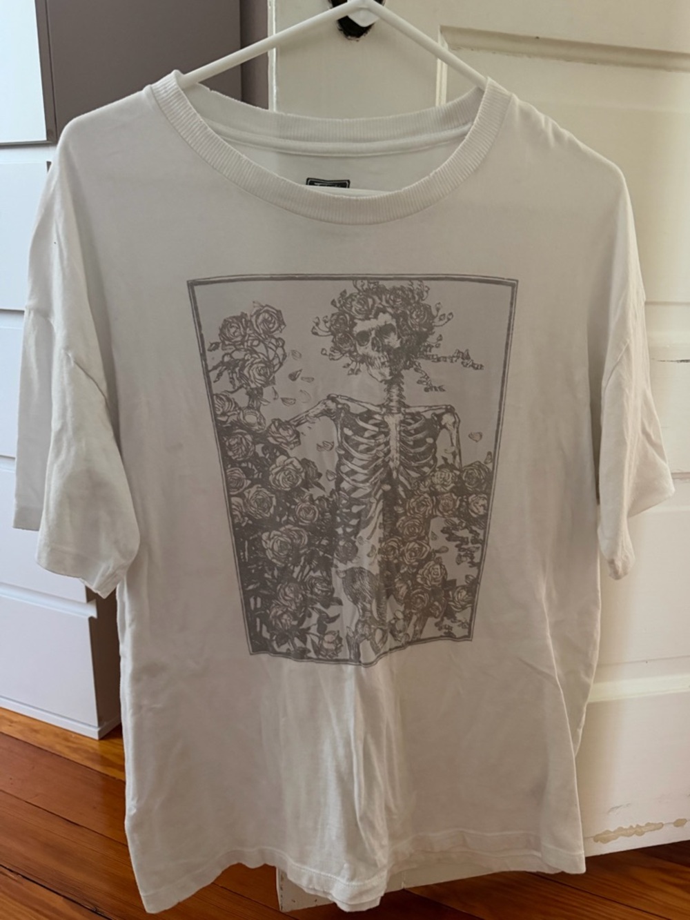 White Graphic Skeleton Tee